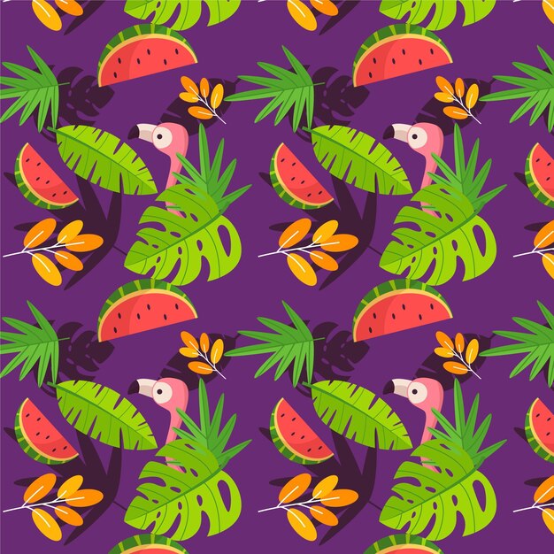 Patrón tropical de verano plano