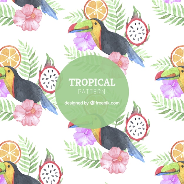 Vector gratuito patrón tropical