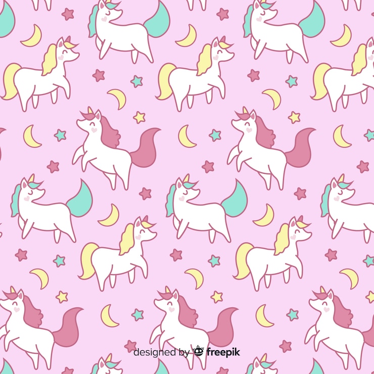 Vector gratuito patrón de unicornio