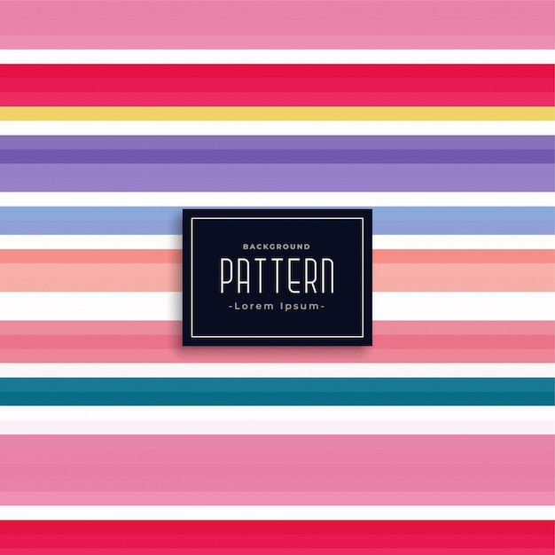 Patrón de vector elegante rayas de colores