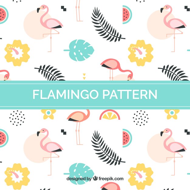 Patrón veraniego de flamenco 