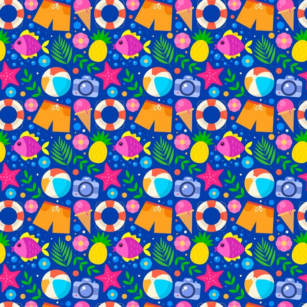 Patrón de verano plano