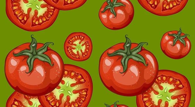 Patrón de verduras de dibujo colorido