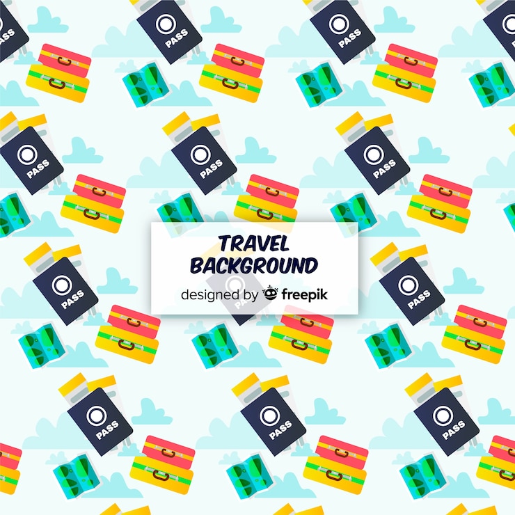 Vector gratuito patrón de viaje