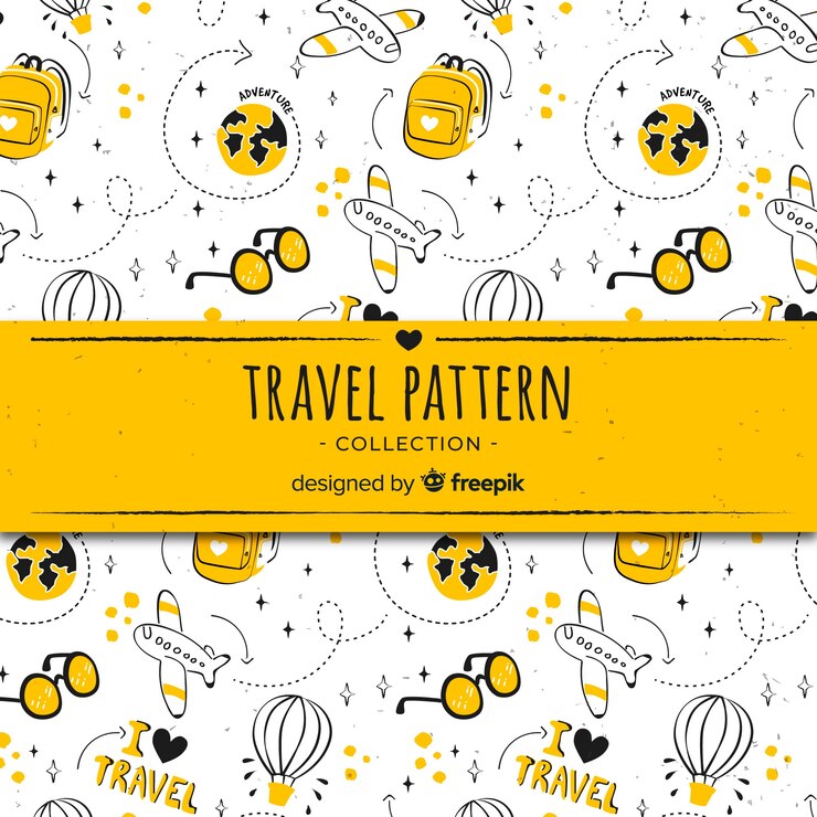 Vector gratuito patrón de viaje