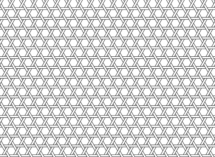 Vector gratuito patrón vintage japonés sin costuras monocromo repetible horizontal y verticalmente