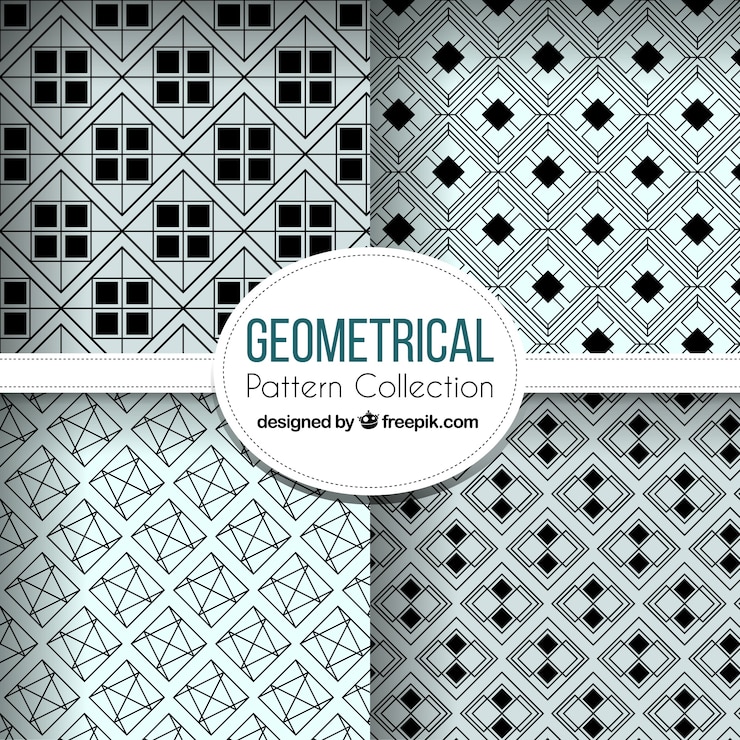 Vector gratuito patrones abstractos de formas geométricas