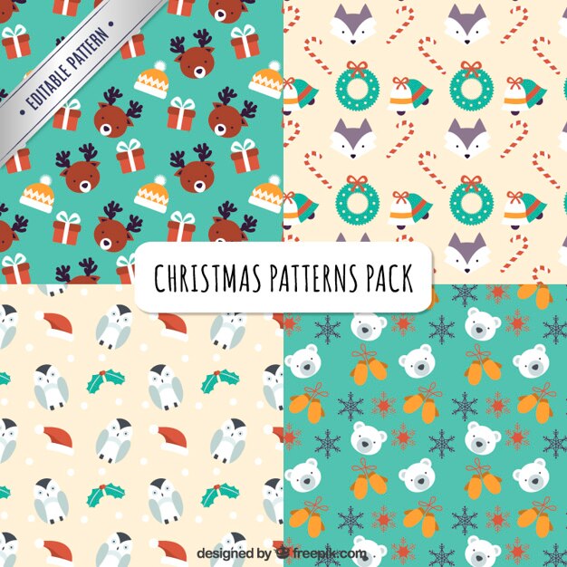 Patrones de animales navideños