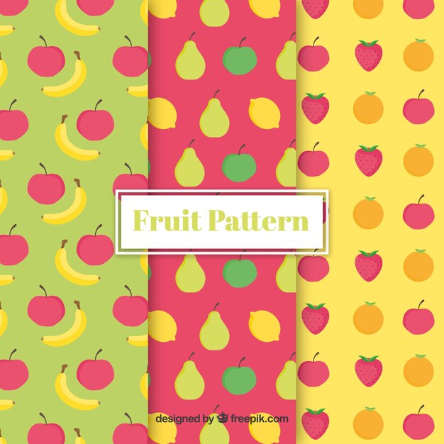 Patrones de colores de frutas