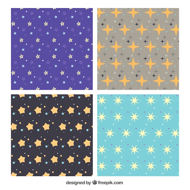 Patrones decorativos con estrellas