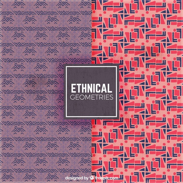 Patrones decorativos con formas étnicas