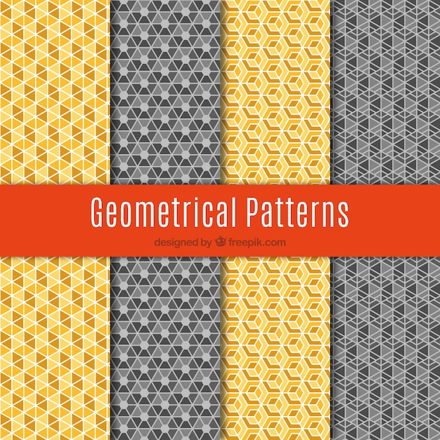 Patrones decorativos con formas geométricas