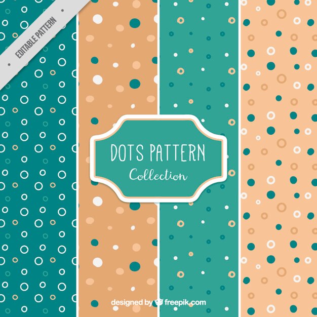 Patrones decorativos con formas redondas