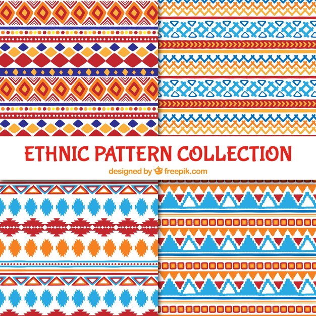 Patrones étnicos de colores