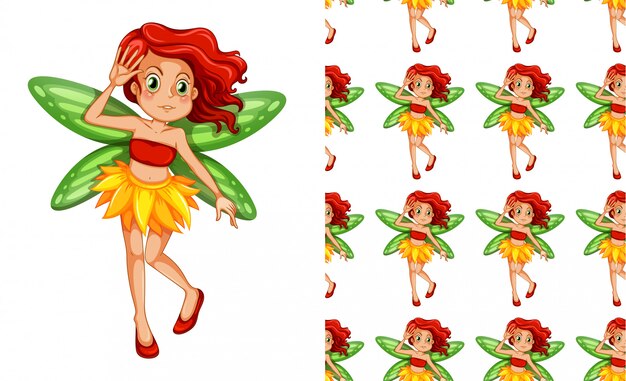 Patrones sin fisuras de una niña de hadas