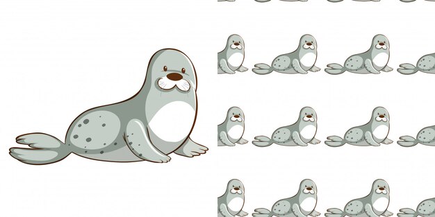 Patrones sin fisuras del sello gris