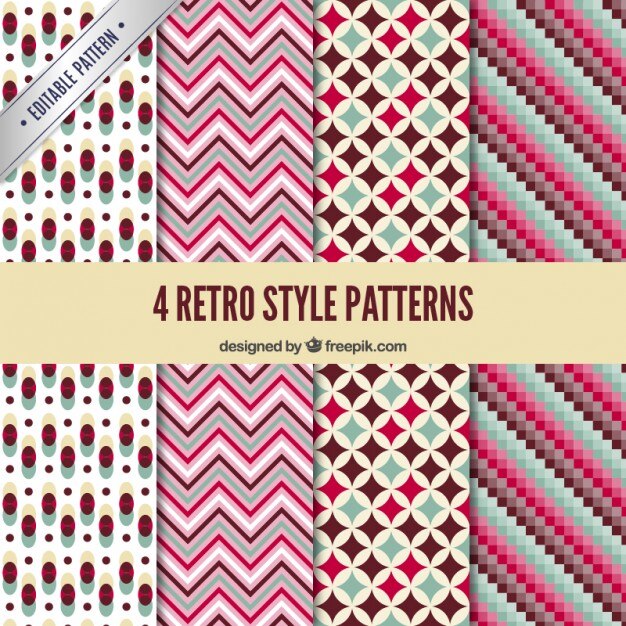 Patrones de geometría retro