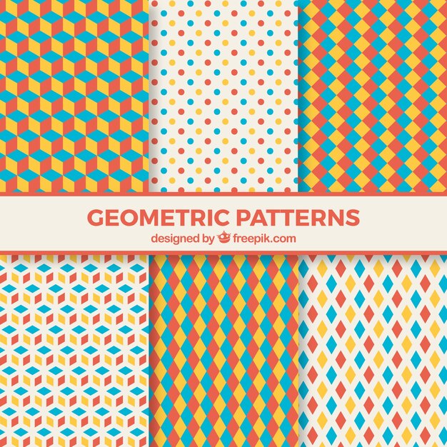 Patrones geométricos coloridos y divertidos