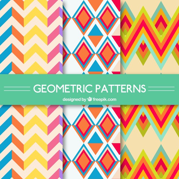 Patrones geométricos coloridos 