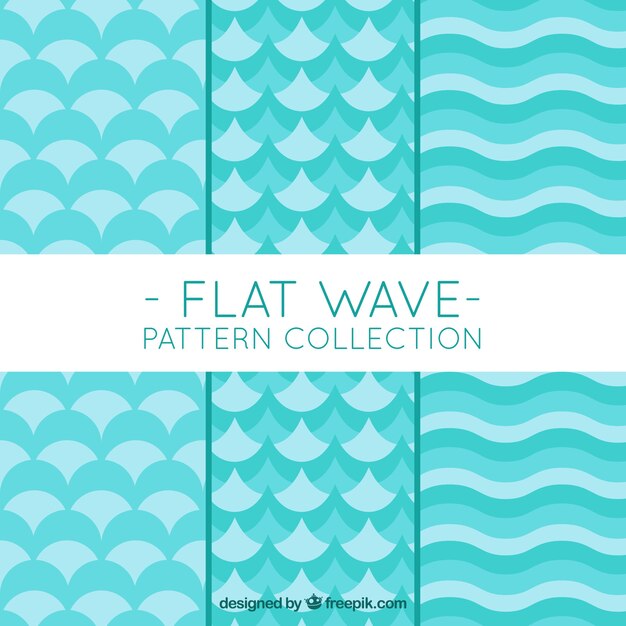 Patrones geométricos de ondas en diseño plano 