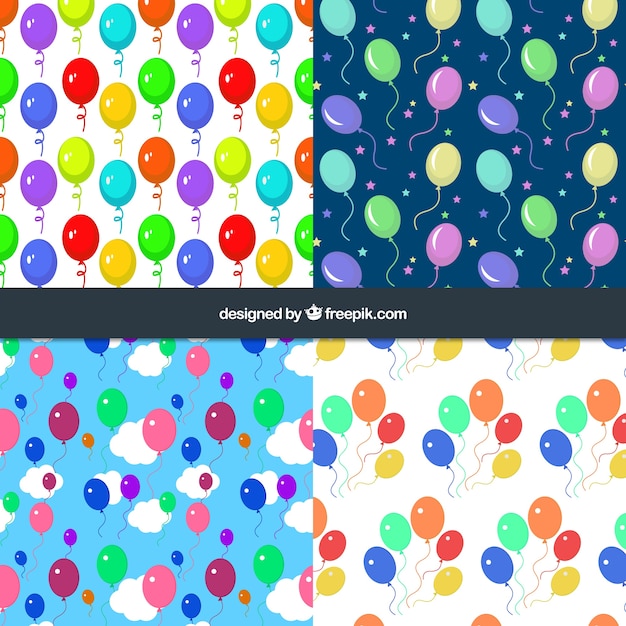 Vector gratuito patrones de globos coloridos