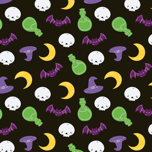 Patrones de halloween dibujados a mano