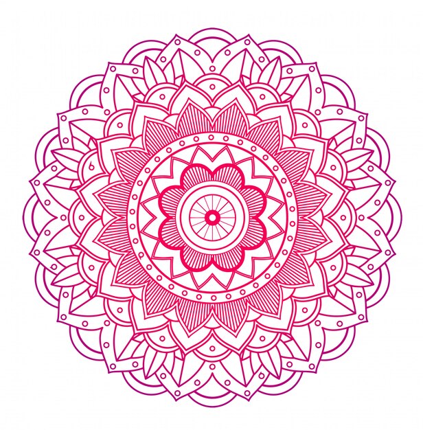 Patrones de mandala en aislados