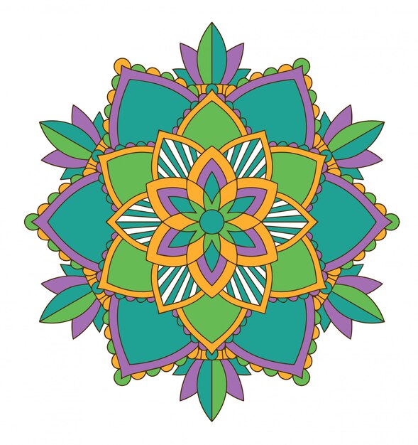 Patrones de mandala en aislados