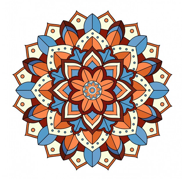 Patrones de mandala en blanco