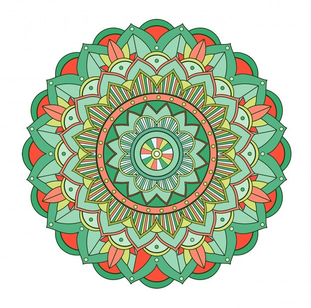 Patrones de mandala en un fondo aislado