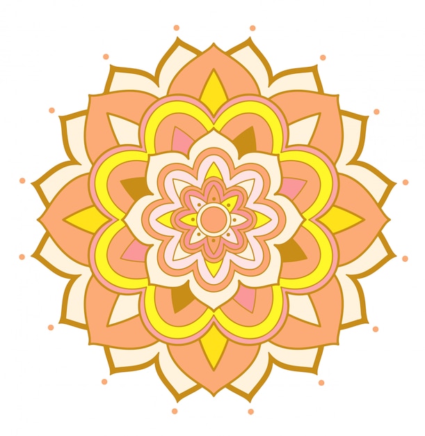 Patrones de mandala sobre fondo aislado