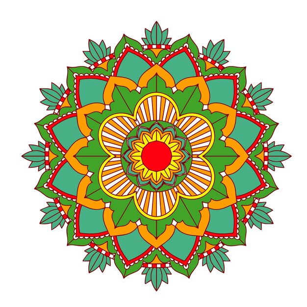 Patrones de mandala sobre fondo aislado
