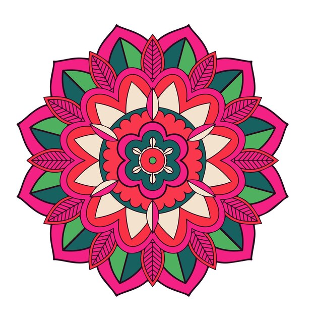 Patrones de mandala sobre fondo aislado