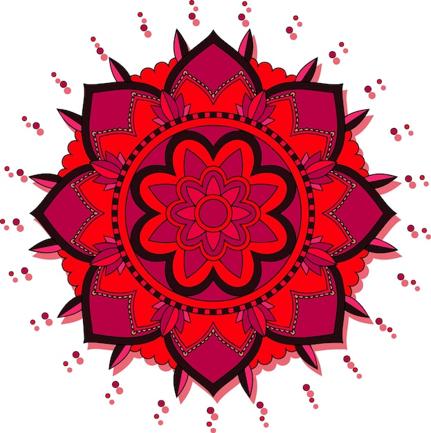 Vector gratuito patrones de mandala sobre fondo blanco