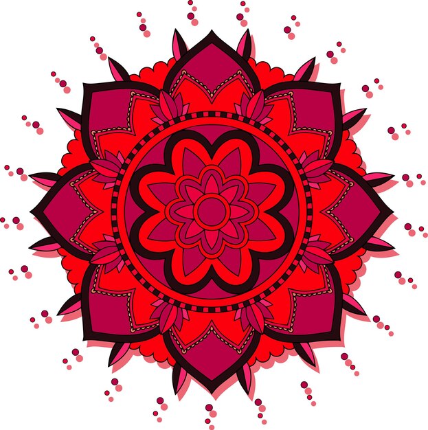 Patrones de mandala sobre fondo blanco