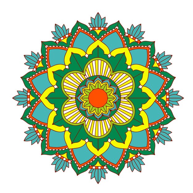 Patrones de mandala sobre fondo blanco