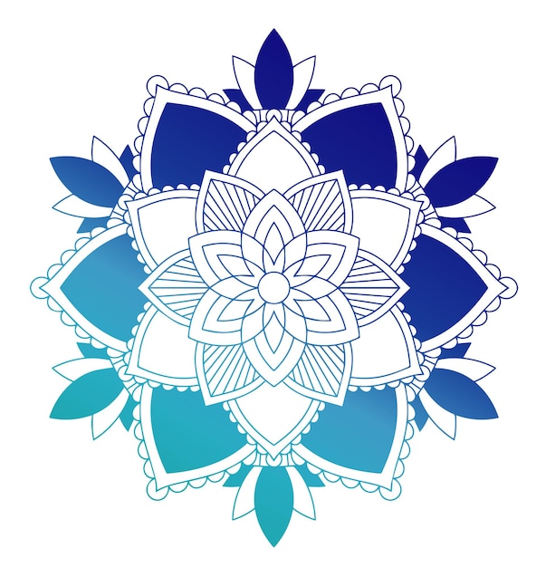 Patrones de mandala sobre fondo blanco