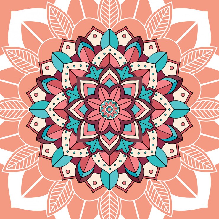 Vector gratuito patrones de mandala sobre fondo marrón