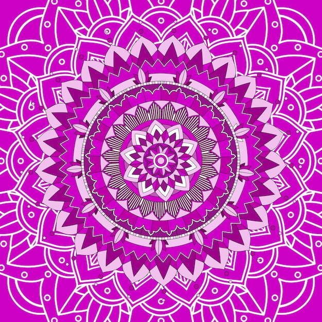 Vector gratuito patrones de mandala sobre fondo rosa