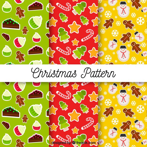 Patrones de navidad coloridos