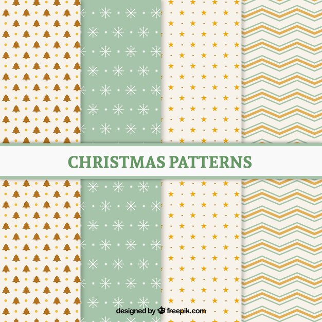 Patrones navideños con colores suaves