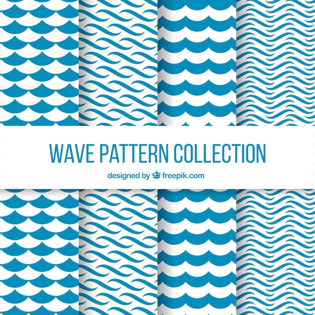 Vector gratuito patrones de ondas con formas abstractas