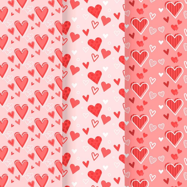 Patrones planos de san valentin