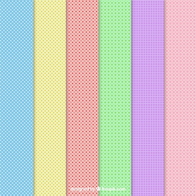 Patrones de puntos en diferentes colores