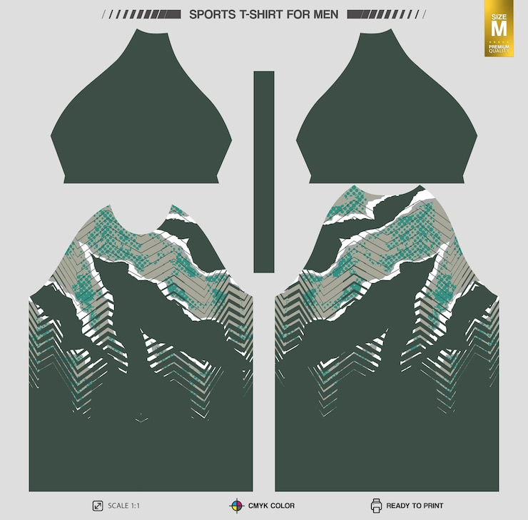 Vector gratuito patrones de ropa de entrenamiento y entrenamiento listos para imprimir camisetas deportivas