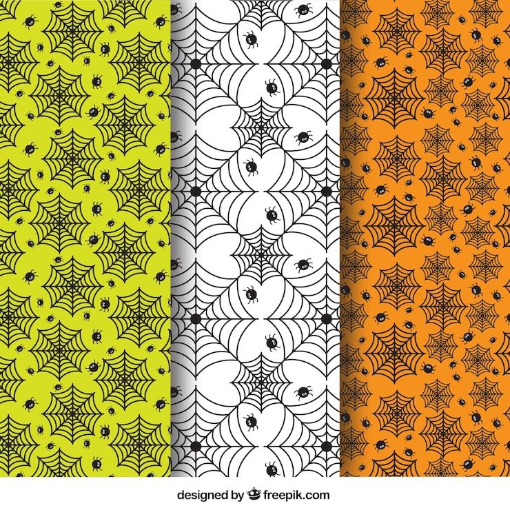 Vector gratuito patrones de tela de araña