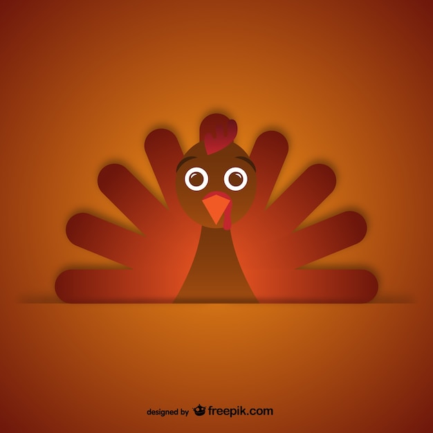 Vector gratuito pavo para día de acción de gracias