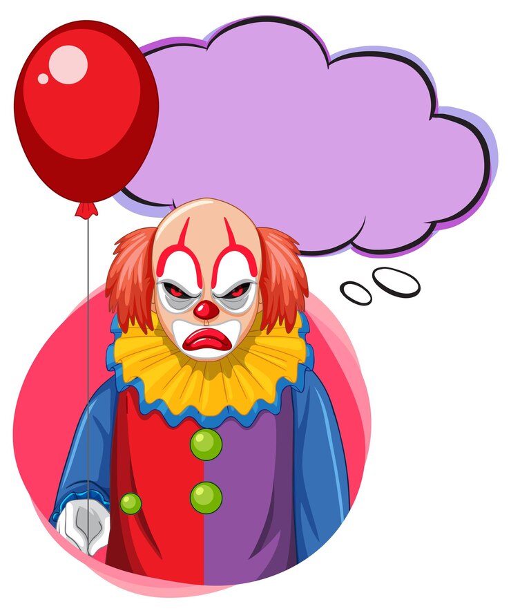 Vector gratuito payaso con discurso de burbuja