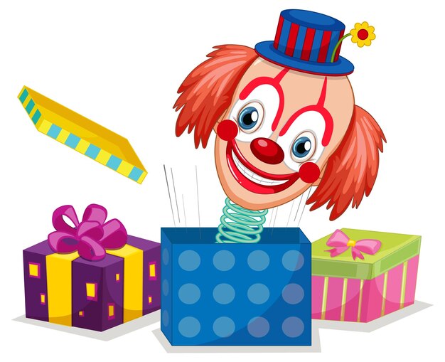Payaso jack en la caja de juguete