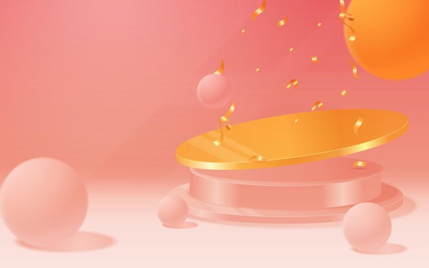 Pedestales elegantes en forma de cilindro de color blanco para la presentación de un objeto o producto. Una escena estética abstracta con podios de formas geométricas. Plantilla de escenario de vector.